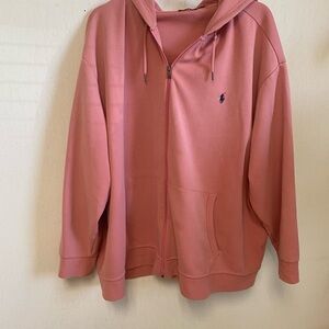 Ralph Lauren Polo pink zip up hoodie 4XB 4TG